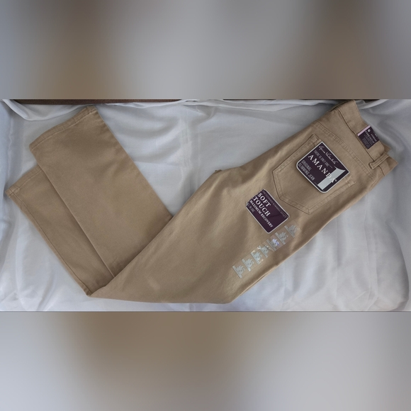 Nwt Gloria Vanderbilt Amanda Jeans Sz 8 Slimming High Rise Khaki Tan Color - Picture 1 of 9